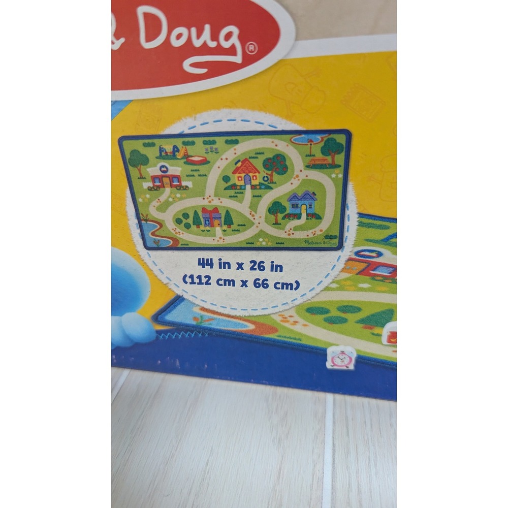 Melissa & Doug Blues Clues & You Neighborhood Activity Rug 44x26 Playset 10pc - Picture 9 of 9